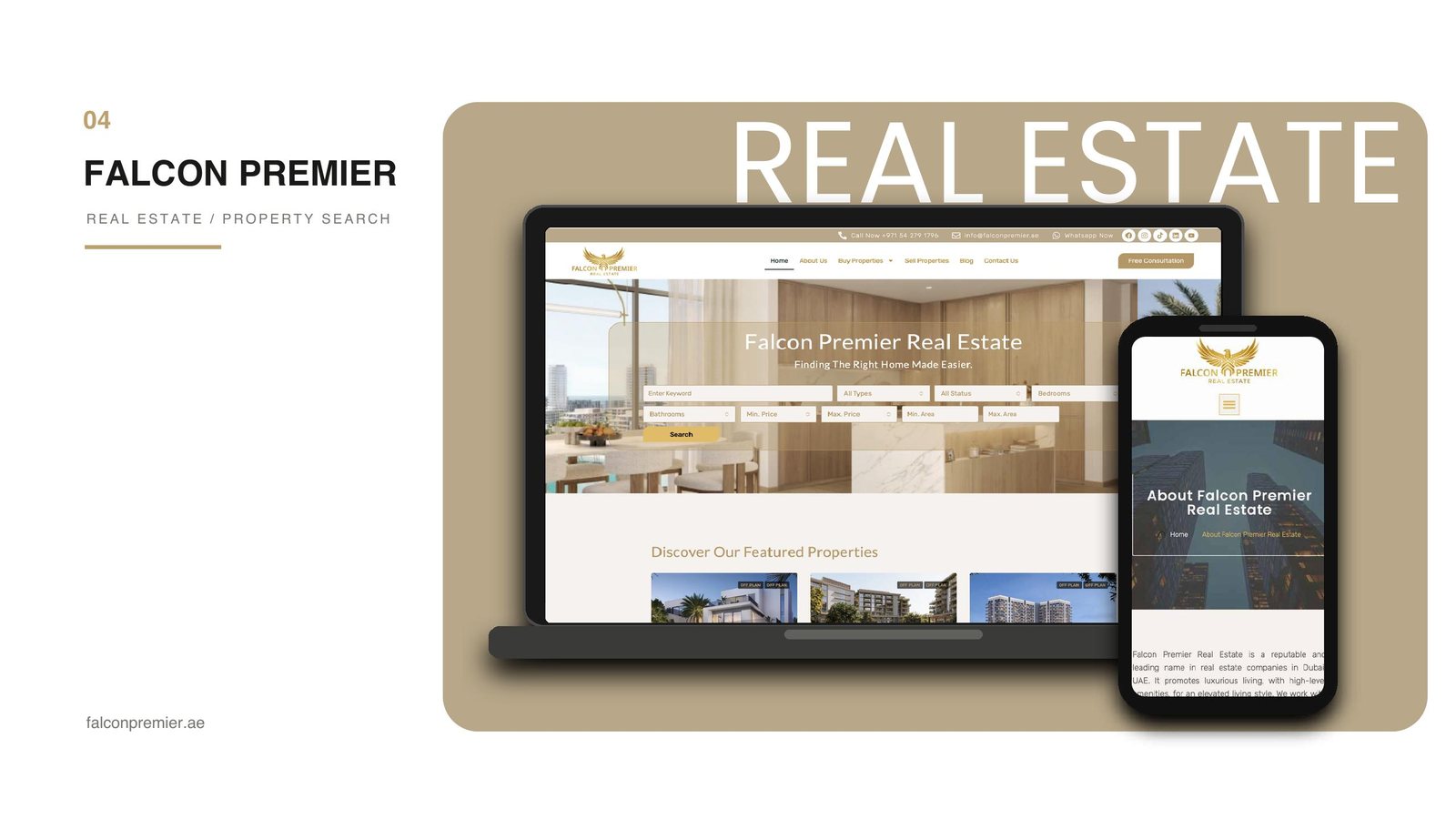 Falcon Premier portfolio project by 6ixphase