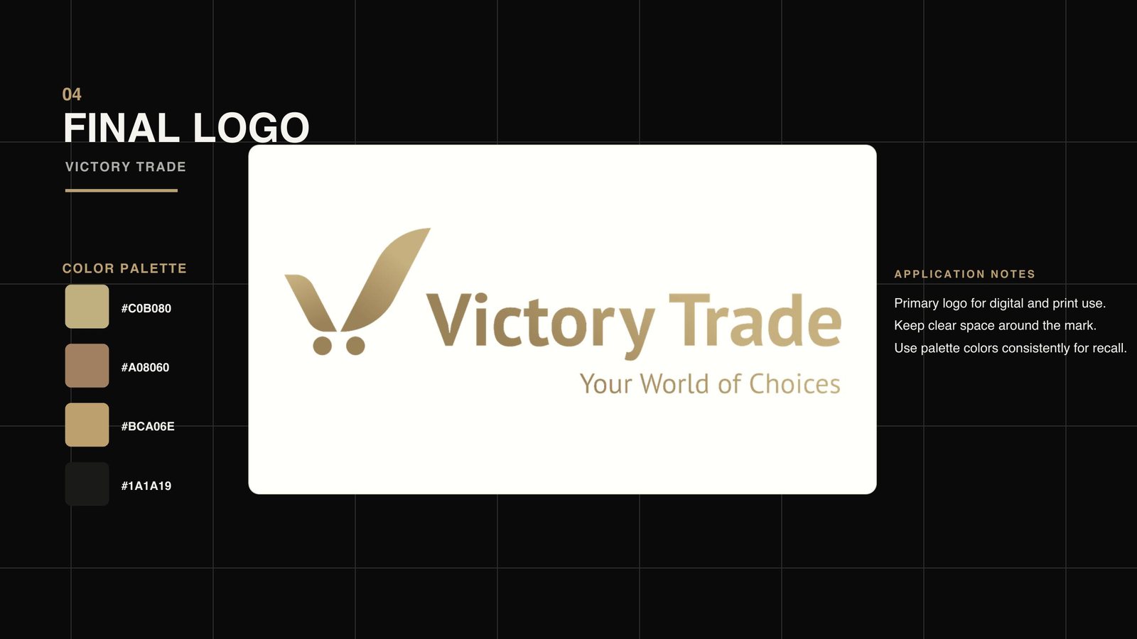 Victory Trade 2 — retail logo design, trading company branding, UAE logo design